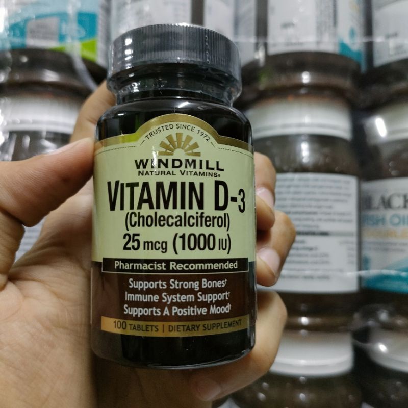 windmill vitamin D3 25mcg 100 tablet D3 1000 iu