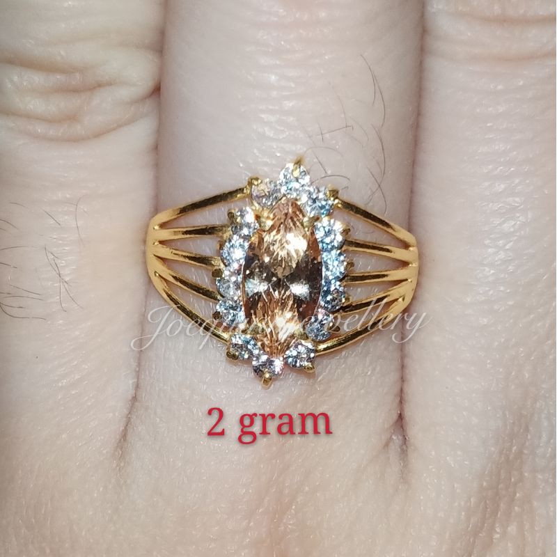 cincin mata besar 2 gram emas muda