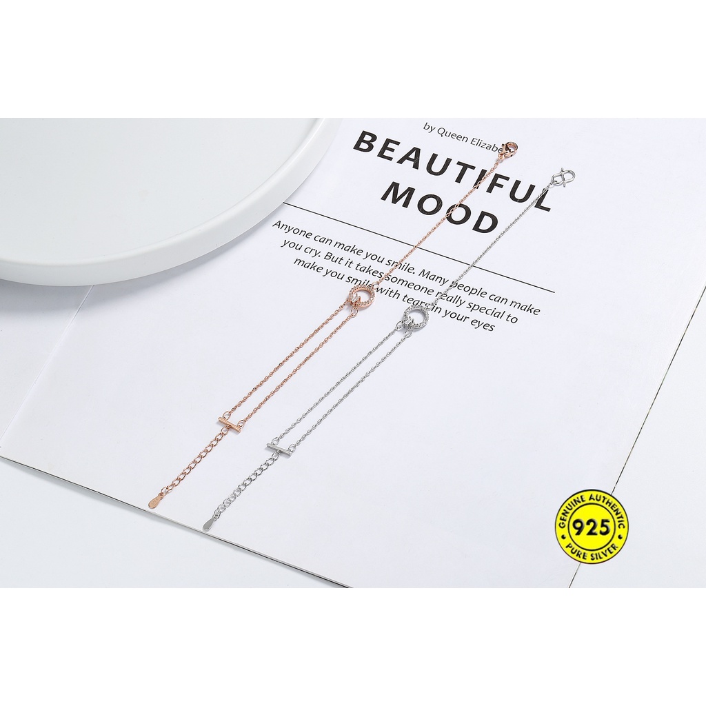 Gelang Berlian Imitasi Model Double Layer Gaya Korea Untuk Wanita