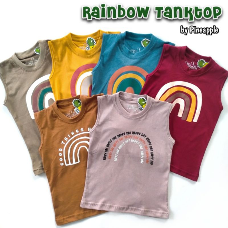 Kaos Kutung Tanktop Anak Rainbow Tanktop