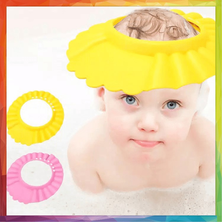 TOPI KERAMAS BAYI &amp; ANAK MODEL KANCING / SHOWER CAP BABY AND KIDS / BABY SHOWER HAT TOPI MANDI ANAK