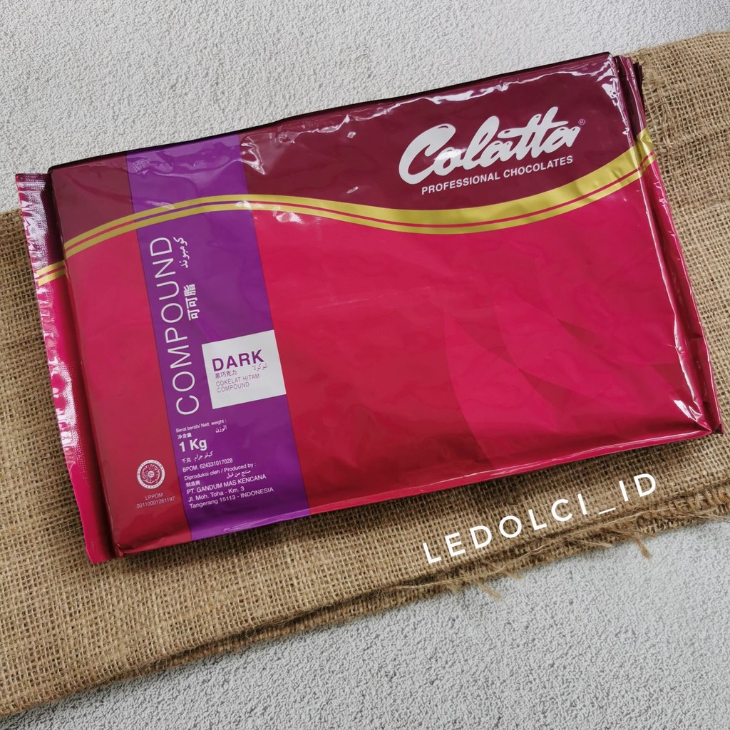 

TERMURAH! COLATTA DARK CHOCOLATE COMPOUND COKLAT MASAK BATANG 1 KG