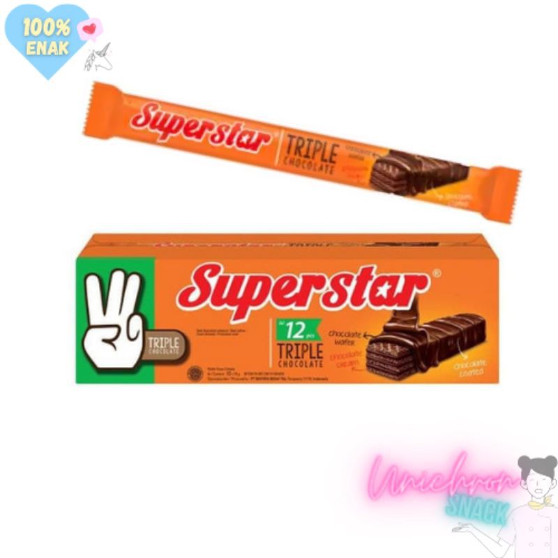 

Roma Superstar Triple Chocolate Wafer Pak isi 12