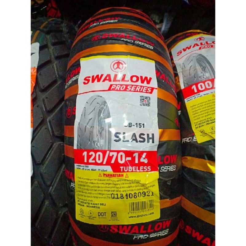 ban swallow slash sb-151 ring 14 ukuran 120-70/14 soft compound