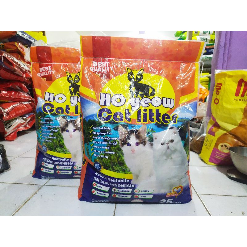 Pasir Ho Yeow 25L All Variant / Pasir Kucing Gumpal Wangi Ho Yeow 25l