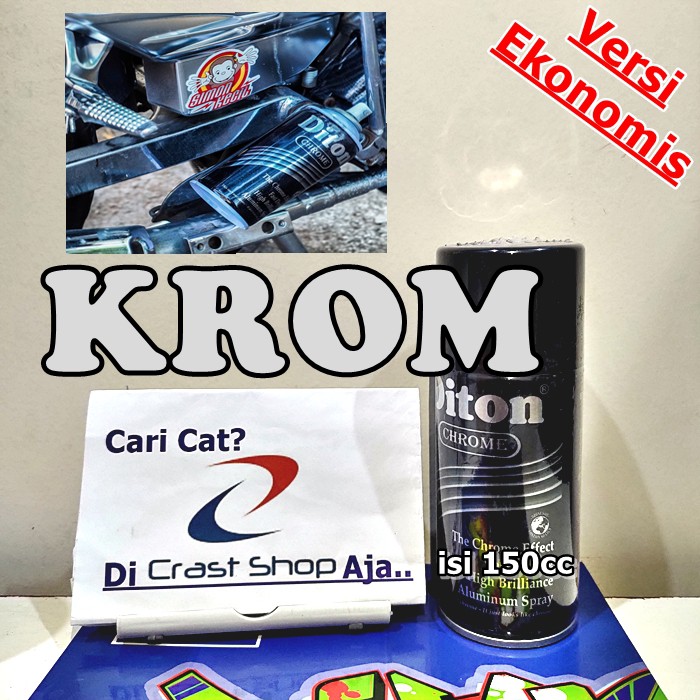 Cat Pilox Diton Chrome Krom Sepeda Motor Mobil Velg Mesin 150cc pylox kecil ekonomis murah hemat