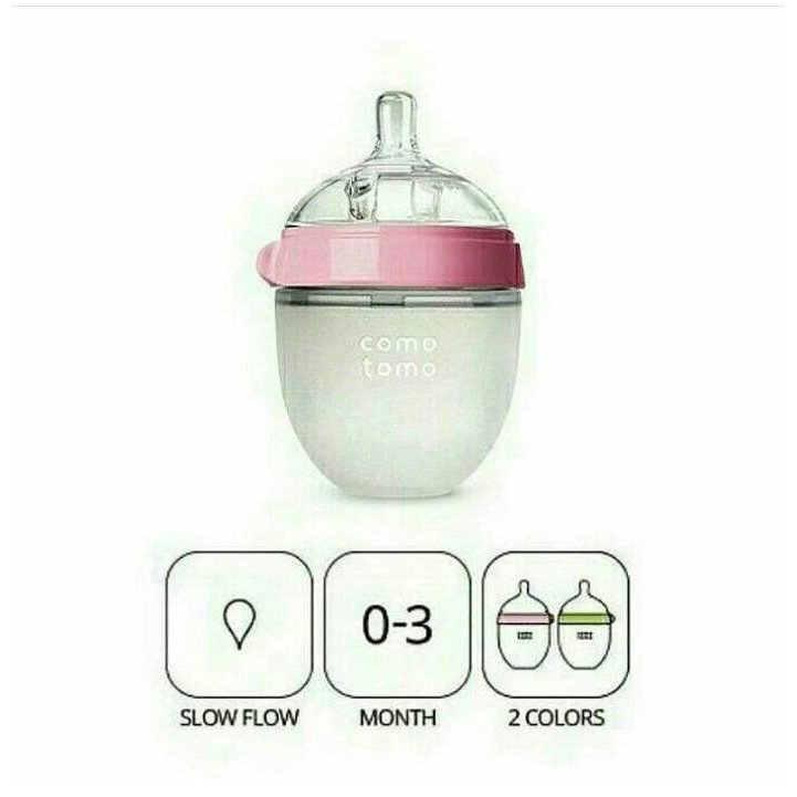 ComoTomo Twin 150ml - Como Tomo Baby Bottle 150 x 2 ( Green / Pink )