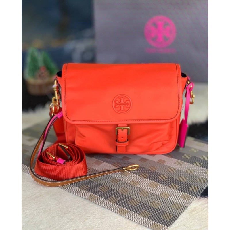 Tas Tory Burch Perry Nylon Crossbody Bright Samba New Original