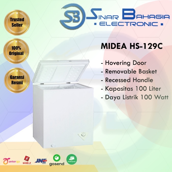MIDEA HS-129C CHEST FREEZER 100 LITER (NEW)