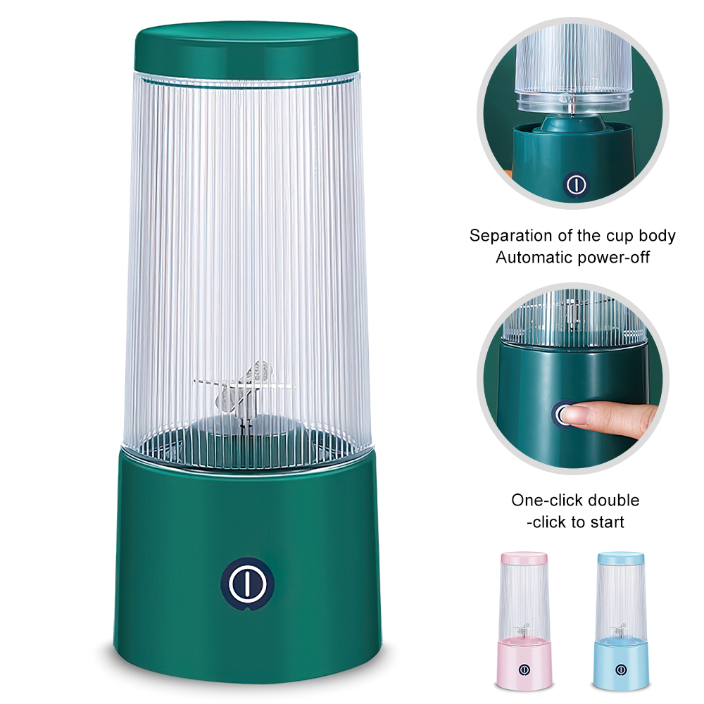 350ml Juicer 4 Blades Portable Macaron Fruit Juicer Mixer Mini Electric Blender