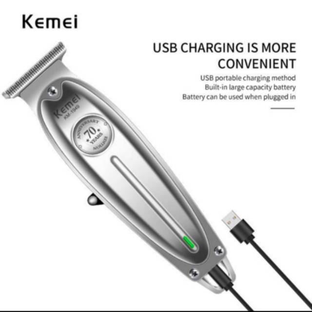 Kemei KM-1948 Hair Clipper Mesin Pencukur Rambut Body Metal KM1948 Original