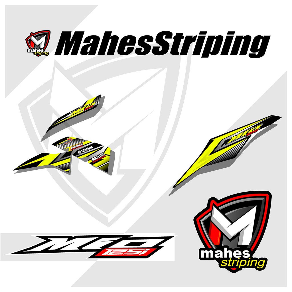 Striping Mio M3 Stiker Variasi List Motor Motif Racing Mhs 11 15