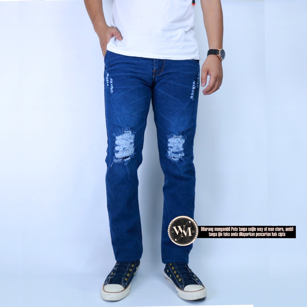 Celana Jeans sobek Skinny Premium