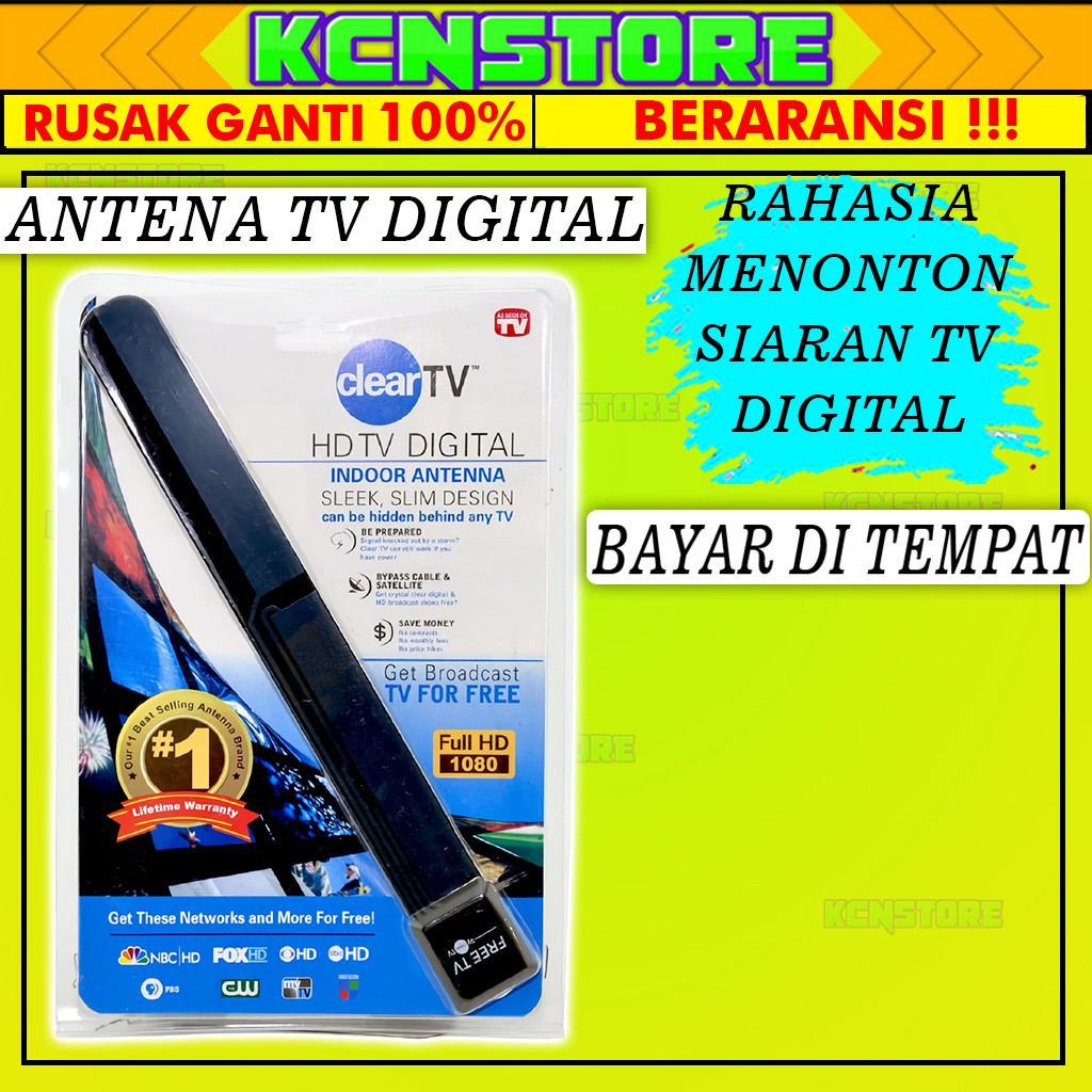 ANTENA TV DIGITAL INDOOR DALAM RUANGAN HDTV  ANTENA PERLENGKAPAN AKSESORIS ELEKTRONIK TV