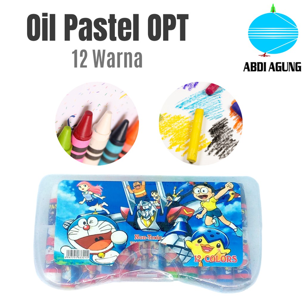 

Crayon Oil Pastel 12 Warna OPT non toxic