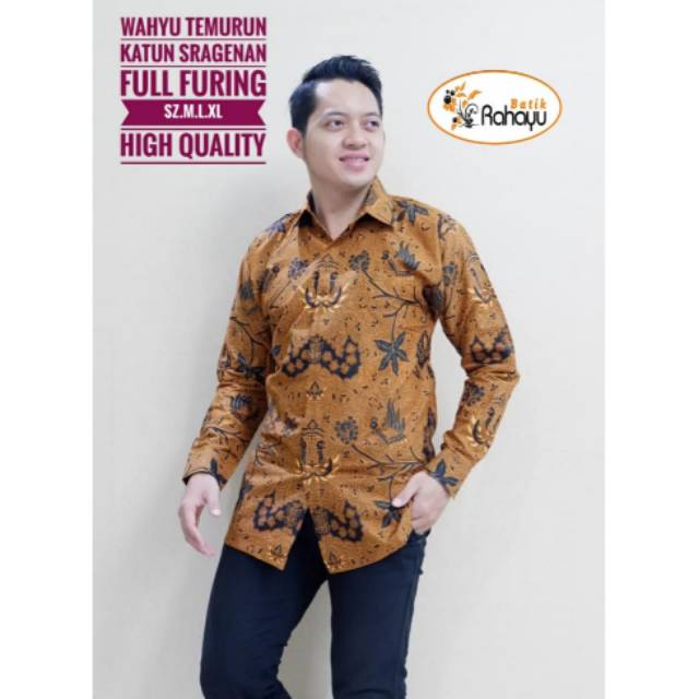 Kemeja Batik Panjang Full Furing Motif Wahyu Tumurun