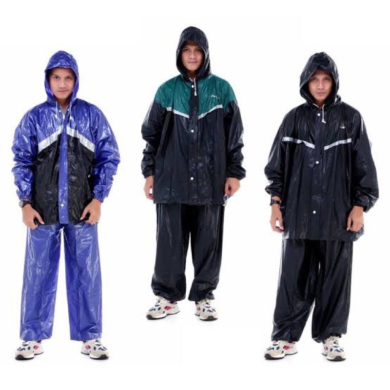 BARU! Jas Hujan Setelan Jaket Celana JUMBO Big Size XXXL Setelan Baju Celana Jas Hujan Over Size Jas Hujan Anti Rembes Mantel Hujan Raincoat Jas Hujan Besar Jas Hujan Tebal