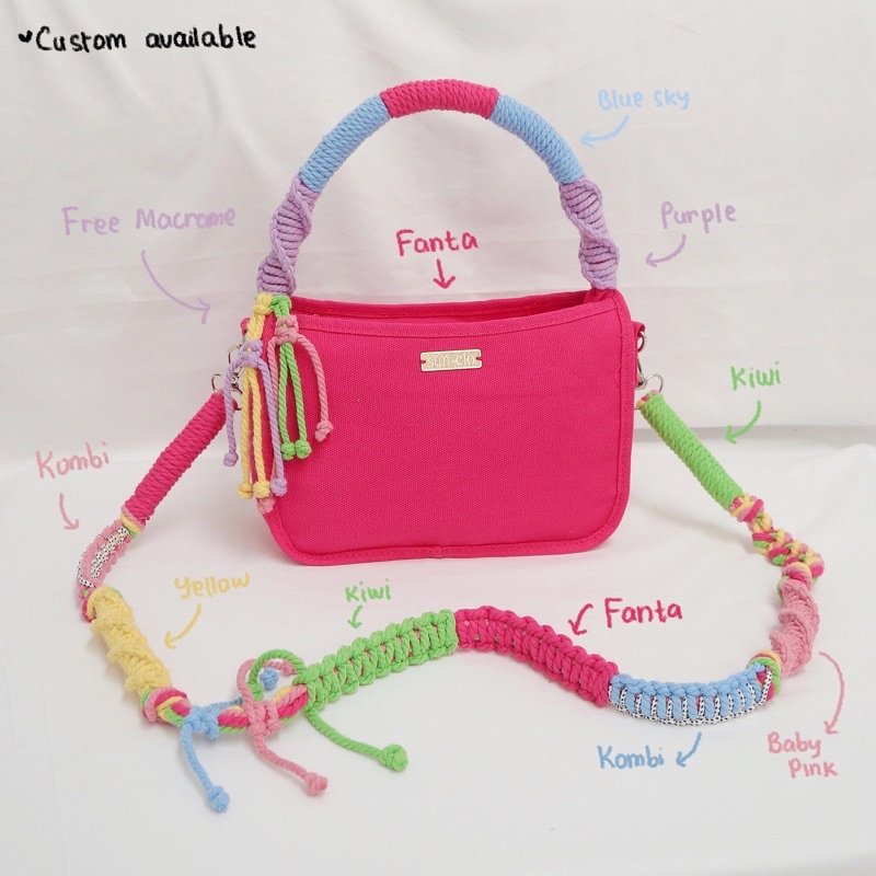 CANDY mini BAG // Macrame slingbag // tali macrame / strap bag