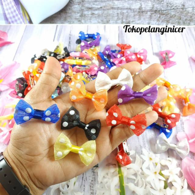 MOTIF RANDOM Bros Dagu Pita Mini Simpel /Bross Hijab Anak Lucu Tokopelanginicer