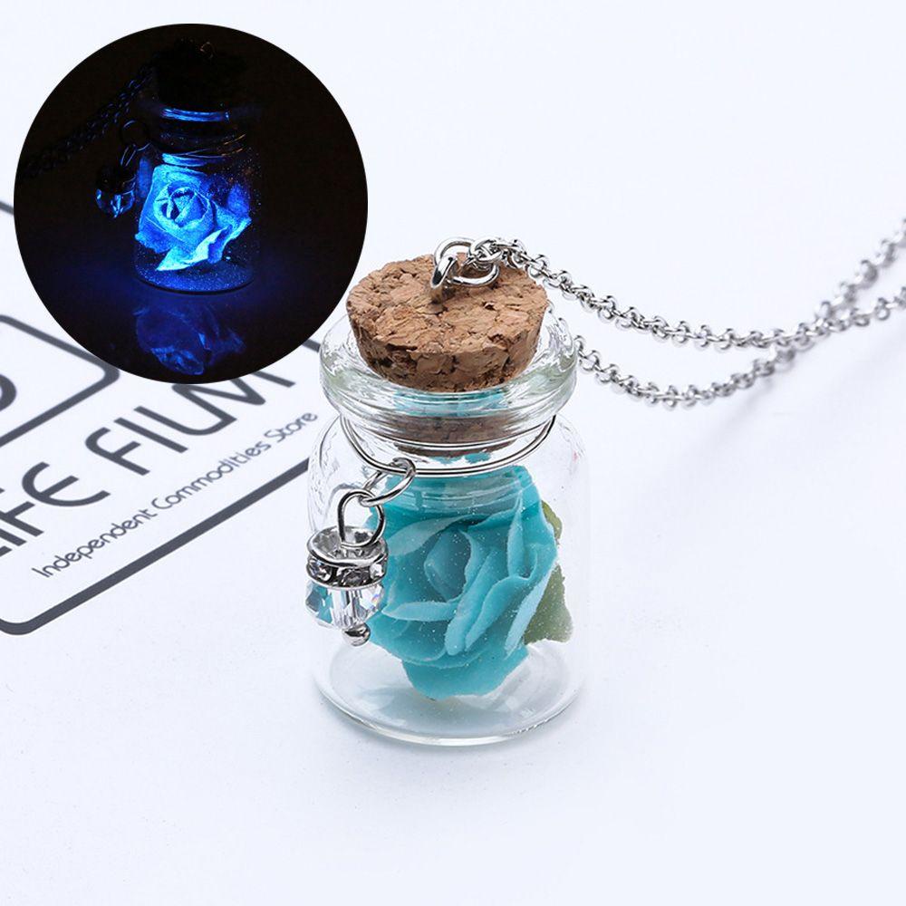 Kalung Rantai Panjang Dengan Liontin Botol Drift Untuk Wanita