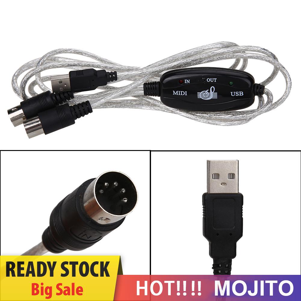 Kabel Adapter Converter Usb Interface To Midi Untuk Keyboard / Piano