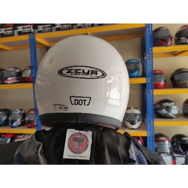 Zeus zs816E Zs 816 Helm Full Face Vintage WHITE Cakil-1