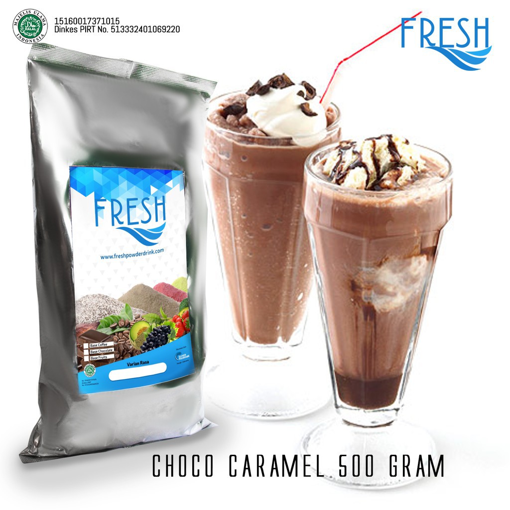 

BUBUK MINUMAN RASA CHOCO CARAMEL FRESH POWDER DRINK 500 GR