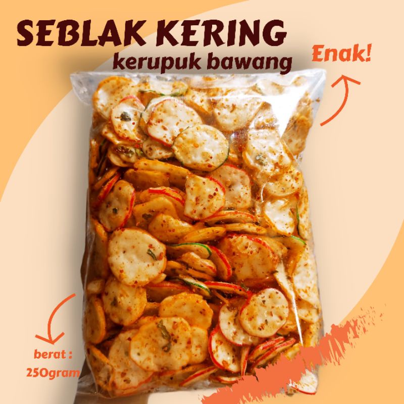 

SEBLAK KERING KERUPUK BAWANG 250GRAM / KERUPUK SEBLAK / KERUPUK PEDAS DAUN JERUK
