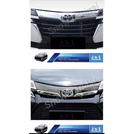 Alis gril grill front grille trim veloz 2020 2021 chrome blacktivo hitam doff jsl