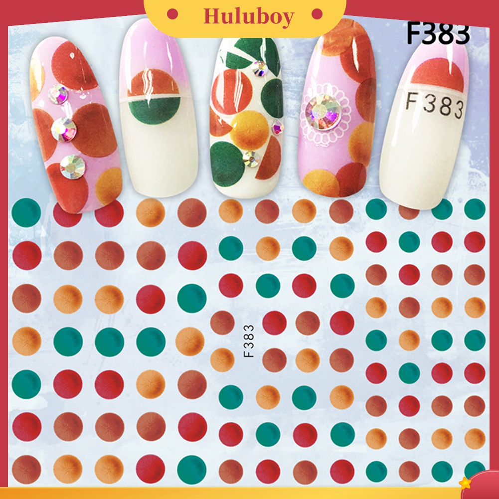 Huluboy Huluboy♡ Stiker Decal Motif Bunga Untuk Dekorasi Nail Art DIY