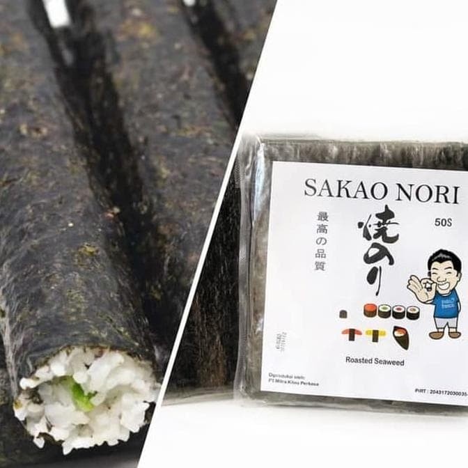 

ds201fs Sakao Nori Sushi Nori 50 Lembar Halal Mui - Seaweed Rumput Laut Dscscv