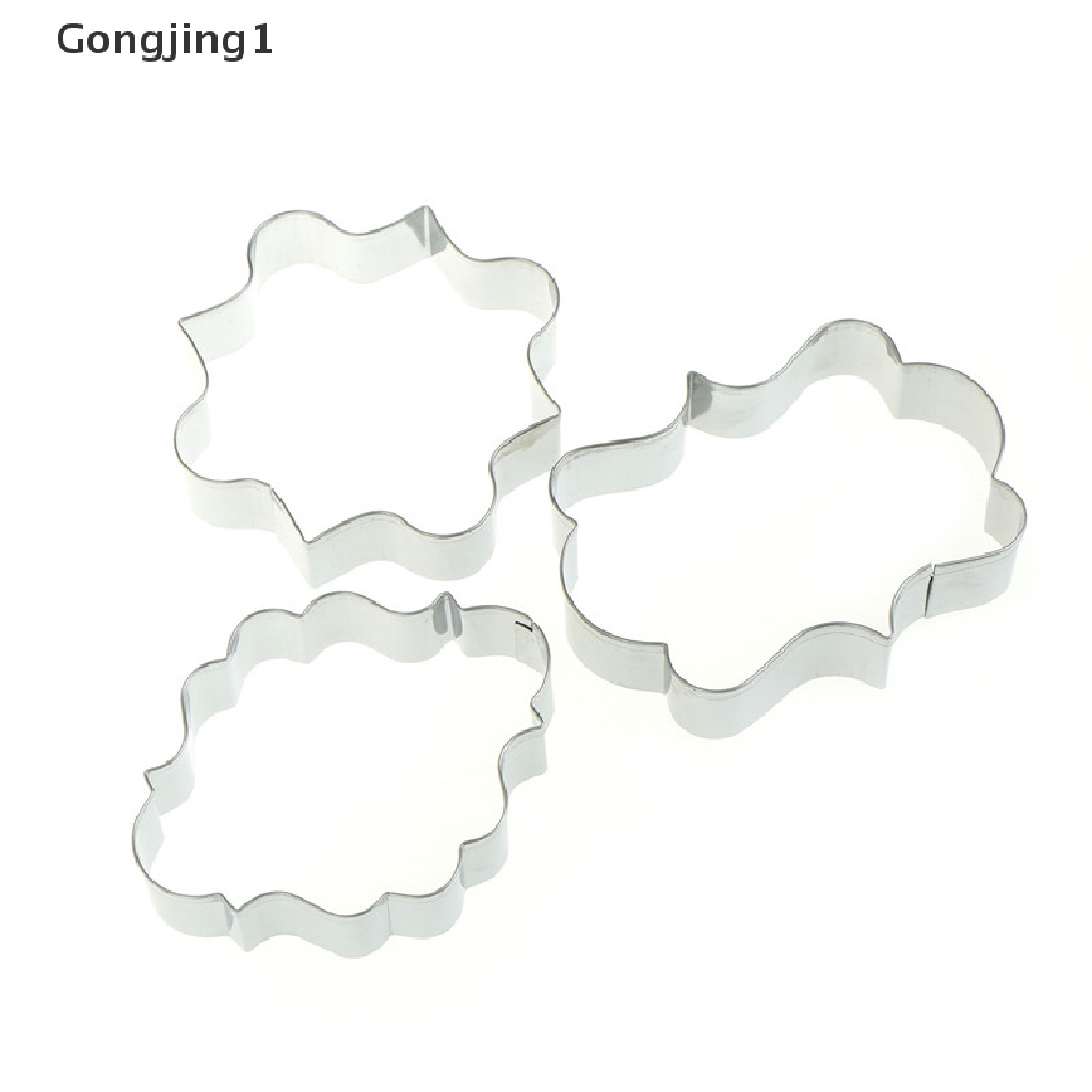 Gongjing1 3pcs / Set Cetakan Pemotong Fondant / Cookies / Pastry / Gula Untuk Dekorasi Kue