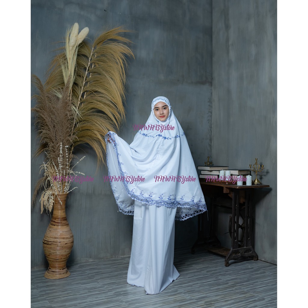 Mukena Dewasa Traveling Motif Bordir Geyot