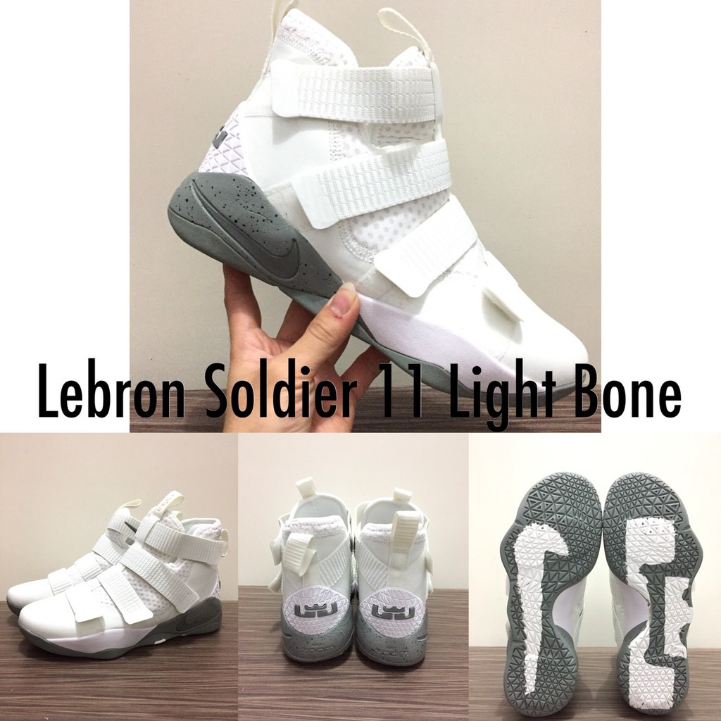 sepatu basket nike lebron 11 soldier light bone