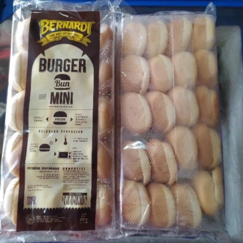 burger mini bernardi isi 20 biji / roti burger mini bernardi