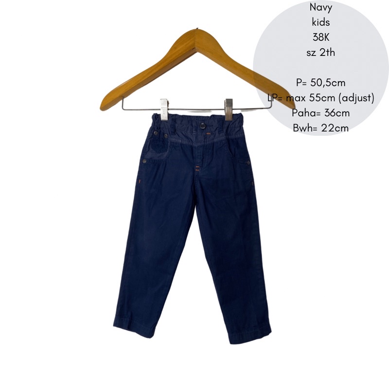 celana panjang anak navy biru kids second bekas preloved uniqlo