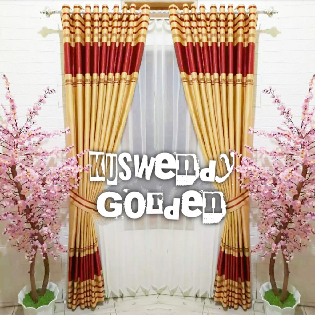 Gorden Blackout Garis 150 x 250 cm Tinggi 2.5 meter Hordeng Jendela Pintu Tirai Minimalis