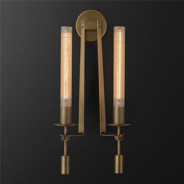 Lampu Dinding Hias Gold Luxury Premium Wall Lamp Fontanelle Double