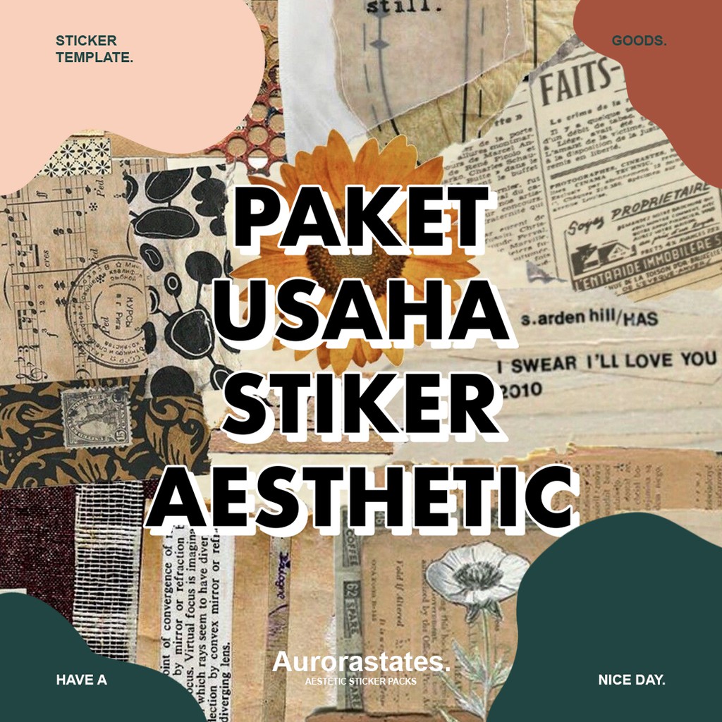 

100pcs PAKET USAHA STICKER AESTHETIC 100pcs | PAKET USAHA UMKM | PAKET USAHA STICKER HP | STIKER AESTHETIC