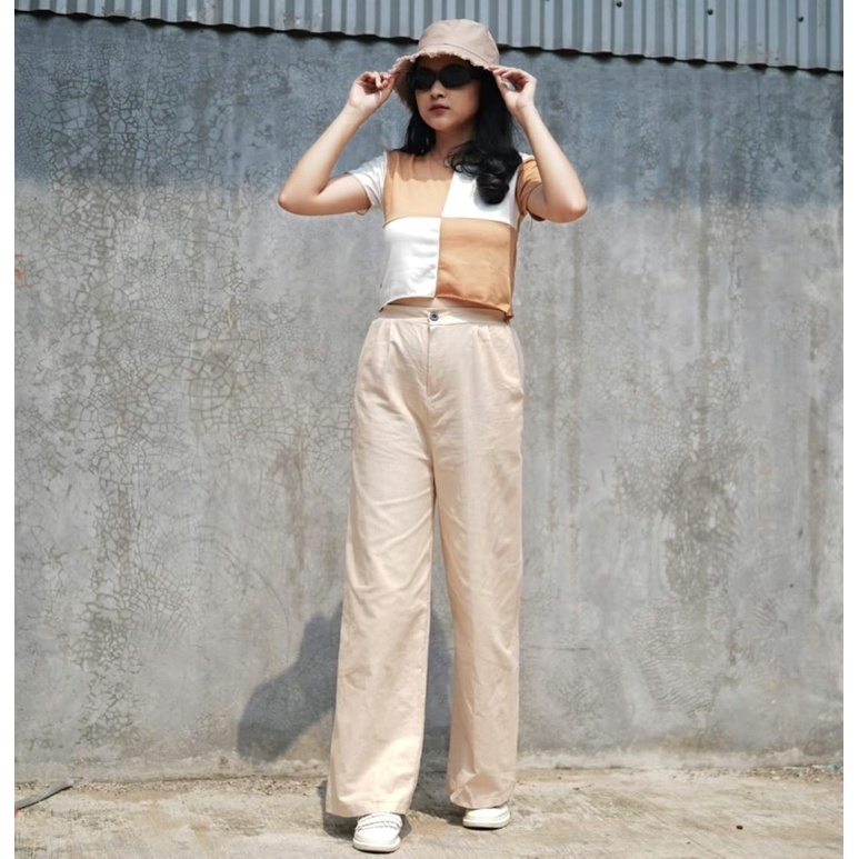 GFS LINEN PJG100cm HIGHWAIST GABBY SEOUL CULOTTES