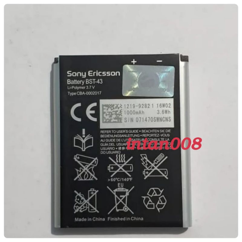 Baterai Sony BST 43 Ori New Pack