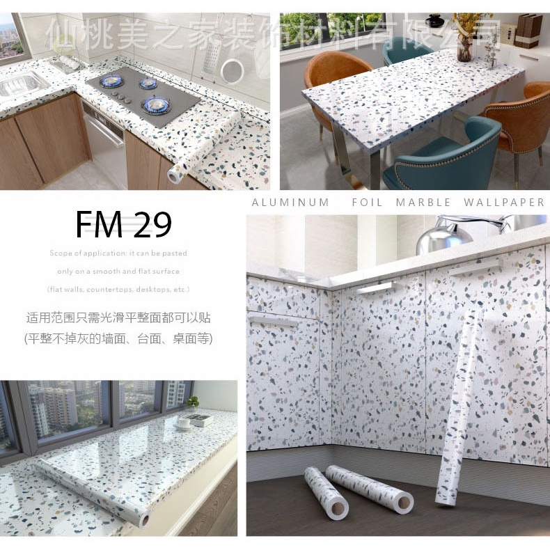 WALLPAPER WALPAPER WALLPEPER MOTIF MARMER MOZAIK ALUMIUM FOIL ANTI MINYAK ANTI PANAS STIKER STICKER SETIKER DINDING MOTIF MARBEL MARMER GRANIT GLOSSY DEKORASI RUMAH TEMPELAN TEMBOK KAMAR MANDI KERAMIK KRAMIK DAPUR MEJA KOMPOR LEMARI KITCHEN SET MURAH 3D-8