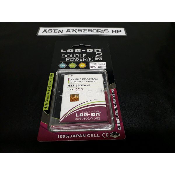 Baterai Advan i5C 5.0 inchi Batre LOG-ON Double Power IC Battery 2 IC 3800mAh aah
