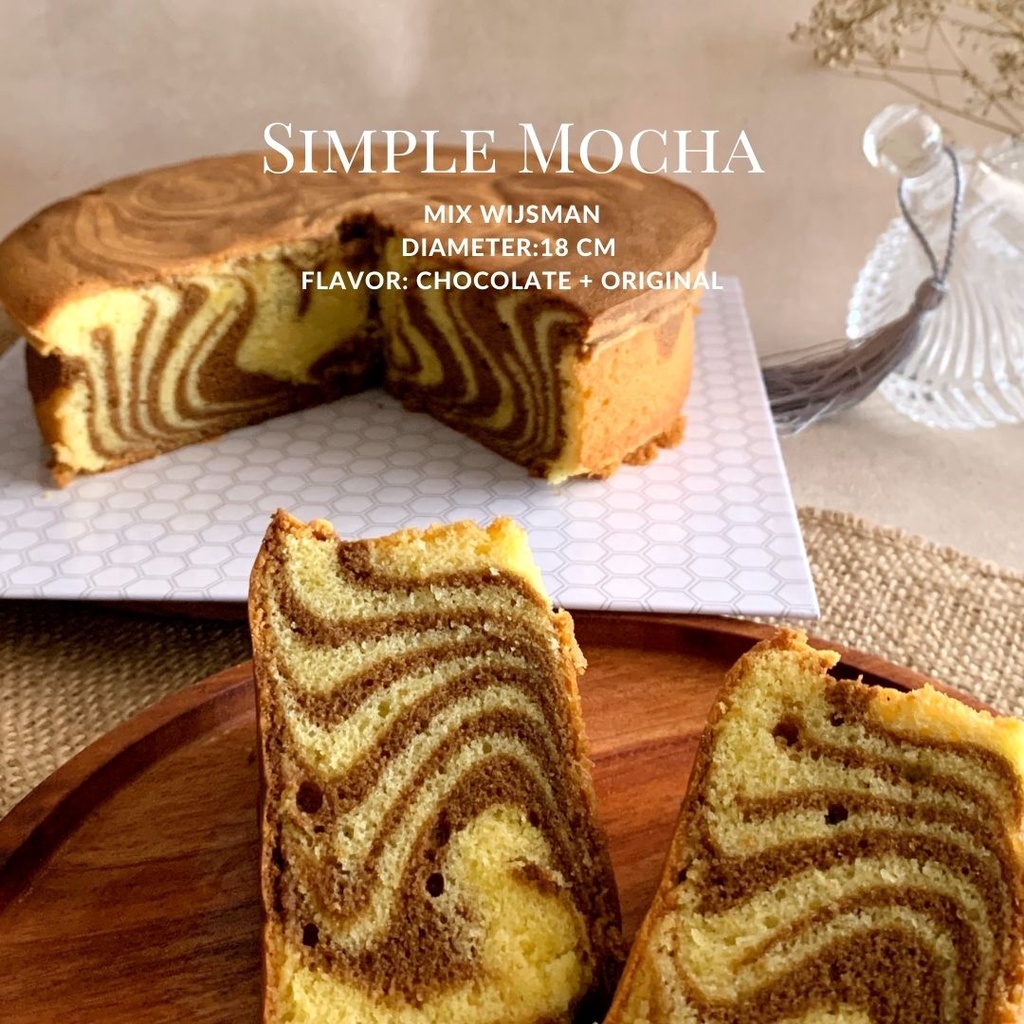 

Simple Mocha Marble Cake / Marmer Cake / Bolu Marmer Mix Wisjman 18 CM