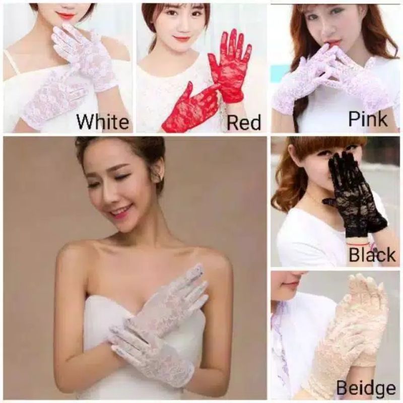 Sarung tangan Pengantin brokat/lace (bridal wedding gloves)