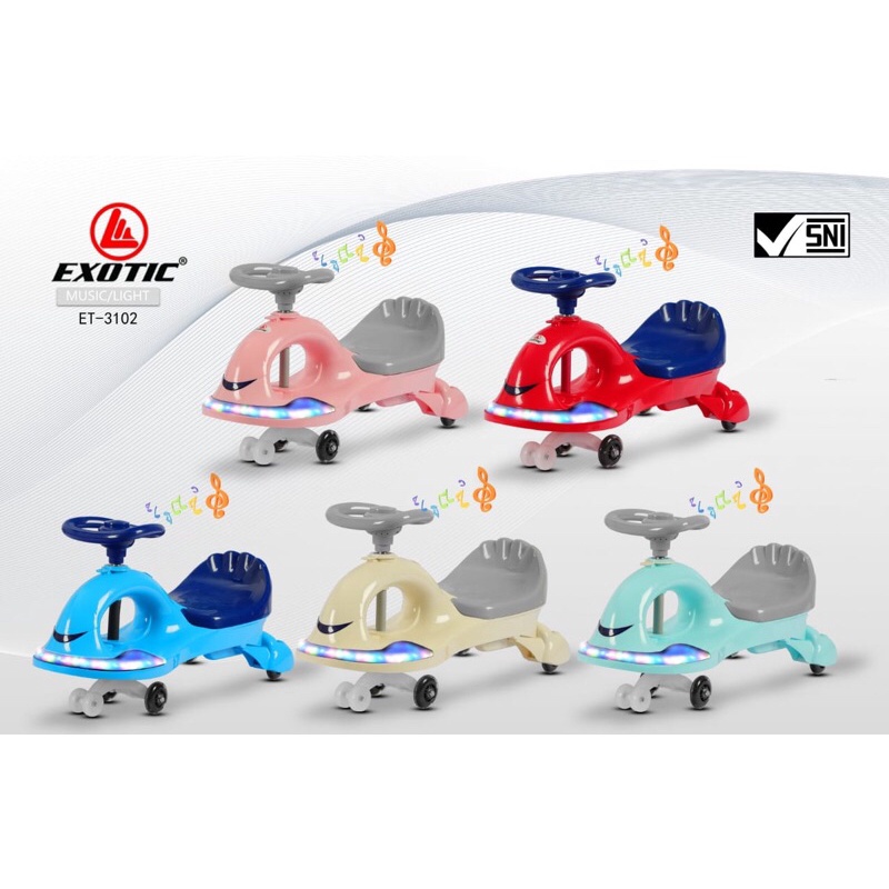 Mobil anak Swing Car Exotic ET-3102 / ET-3105 / ET-3101