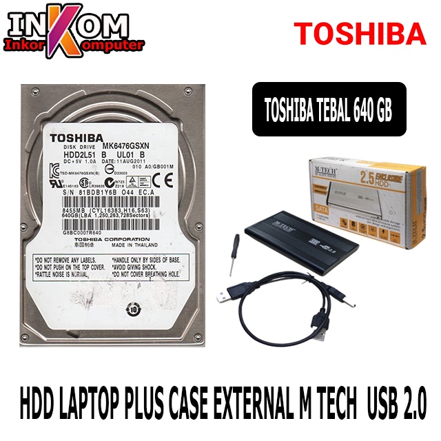 Harddisk Internal Laptop 640GB Sata Toshiba