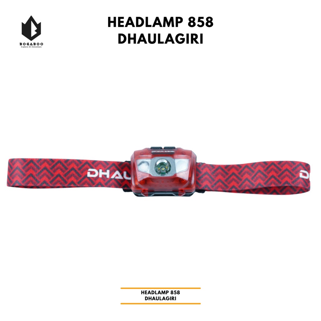 Headlamp Dhaulagiri 858 - Senter Kepala  - Senter Kepala Led - Senter Led Terang - Lampu Hiking