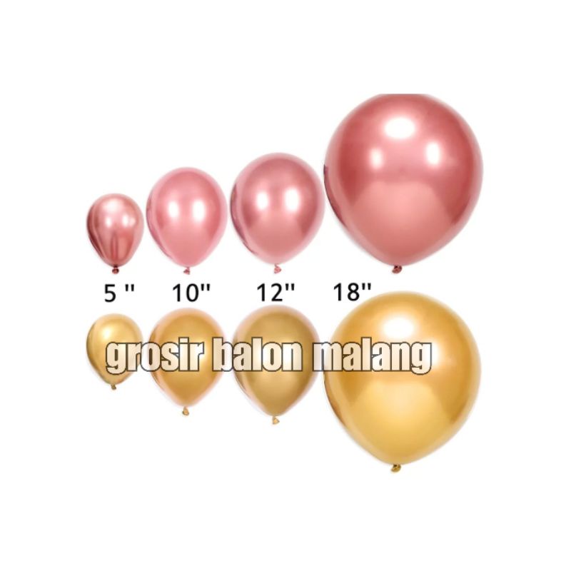 balon latex metalik metallic chrome besar 18inch 18 inch 18&quot;