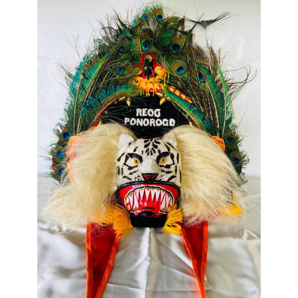 Reog Mini Reog Anak Reyog Hias Reog Dadak Merak 30 cm / Reog Cawang Waris Unik / Hiasan Dekorasi Din